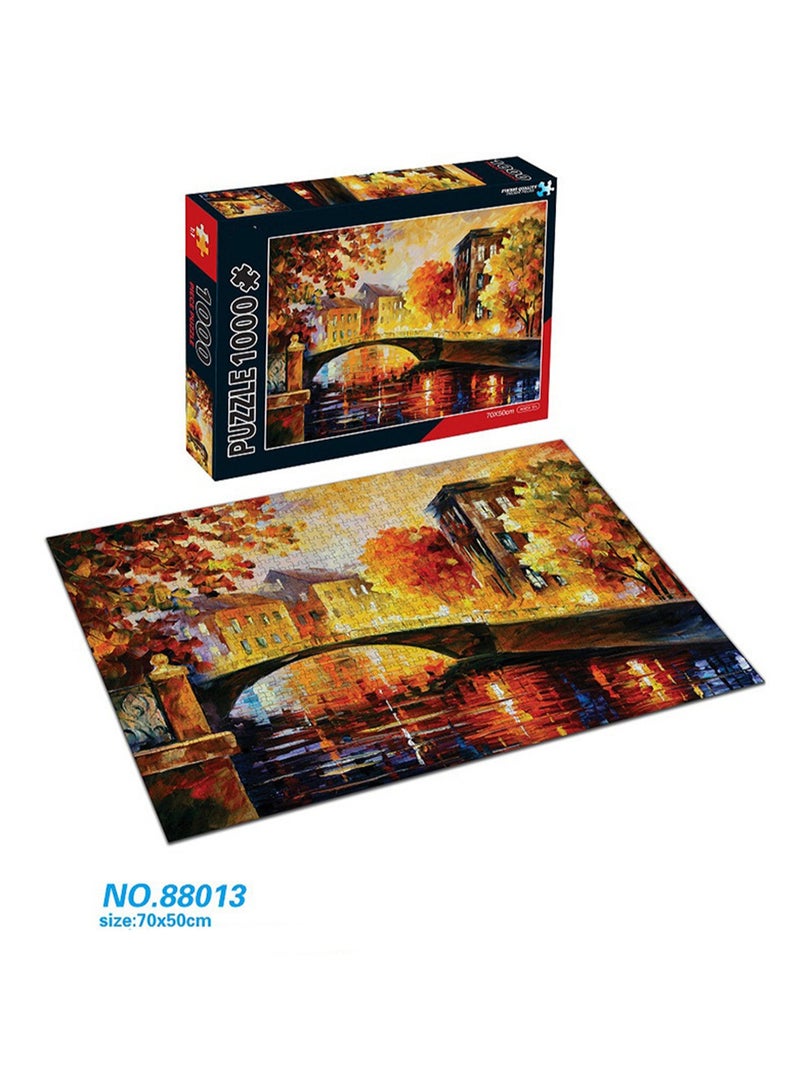 لعبة ألغاز تعليمية للتطوير التربوي لتخفيف التوتر مكونة من 1000 قطعة مقاس 70 × 50 سم - Image 2